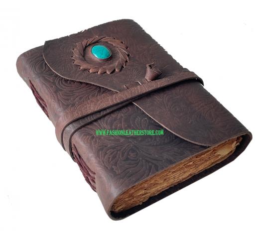 antique handmade leather journal